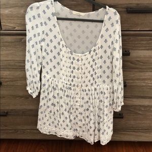 White and blue dress